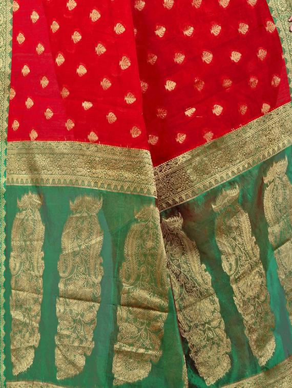 self design saree with blouse - 15871637 - Standard Image - 2