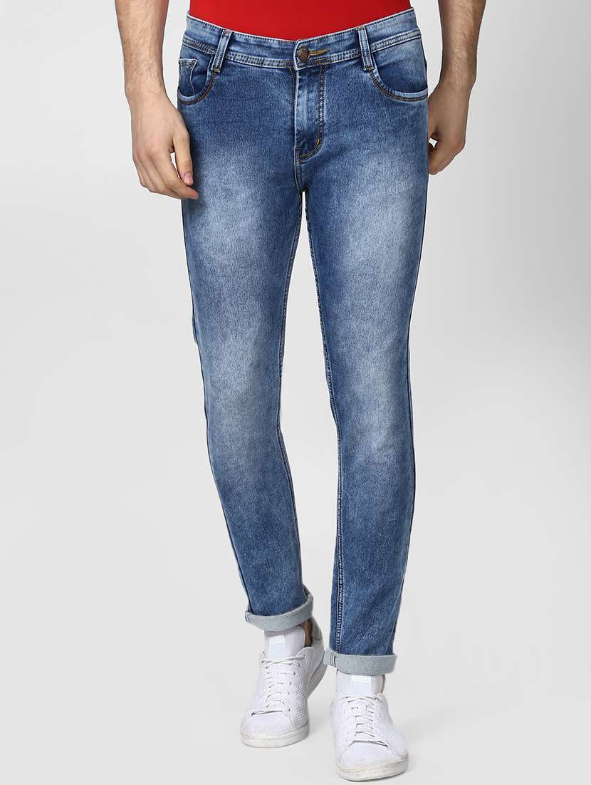 mens slim fit plain jeans