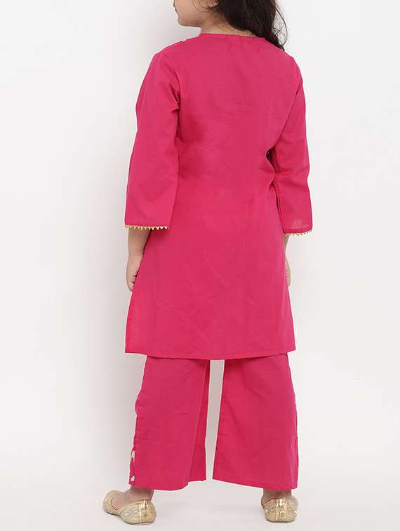 pink cotton suit set - 15873089 - Standard Image - 2