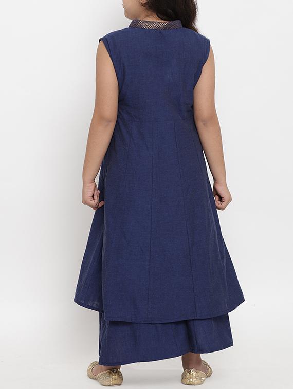 blue solid suit set - 15873093 - Standard Image - 2