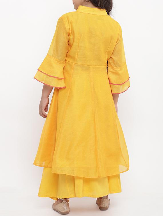 yellow silk blend suit set - 15873098 - Standard Image - 2