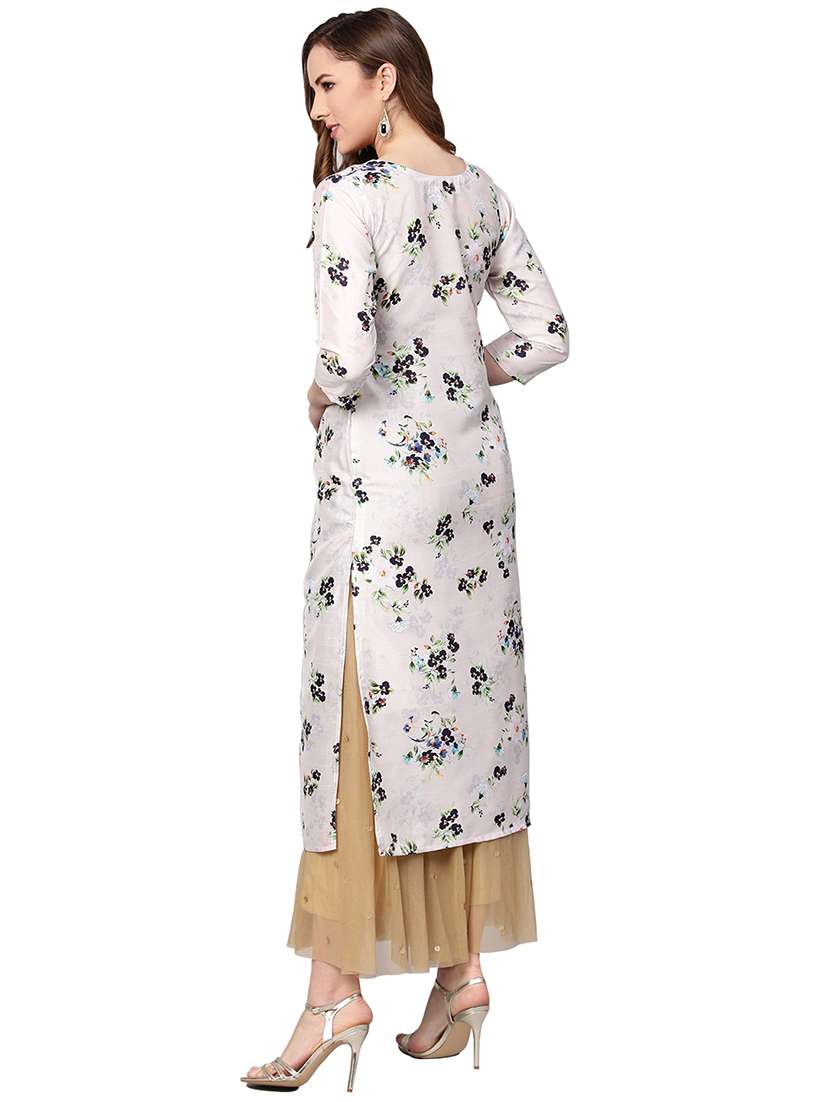 layered printed kurta - 15875894 -  Standard Image - 2