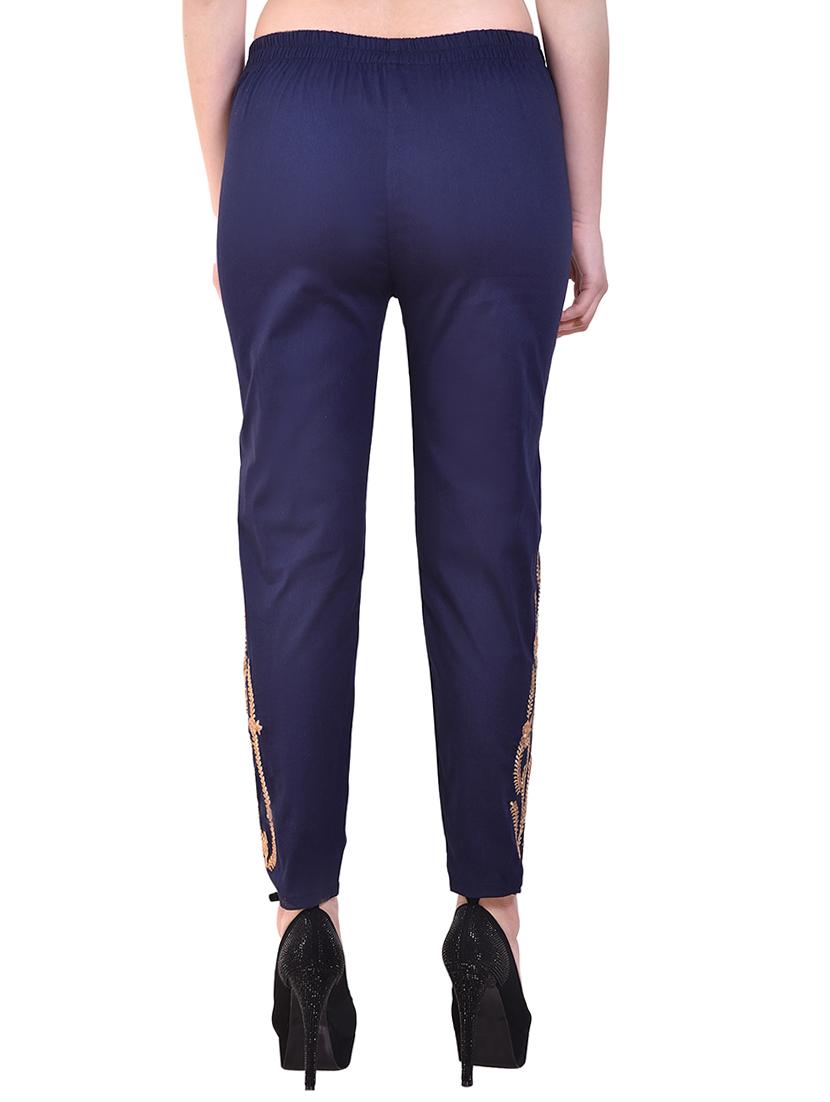 embroidered ankle length pant - 15877823 - Standard Image - 2