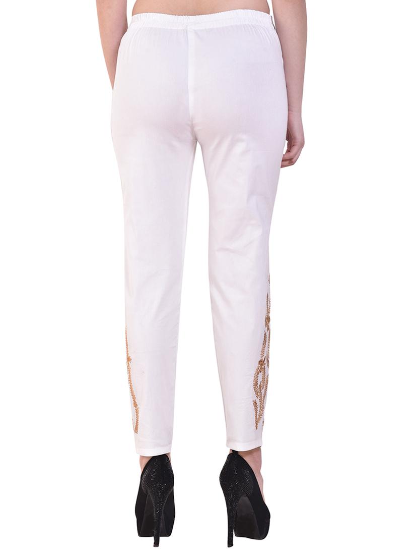 embroidered ankle length pant - 15877825 - Standard Image - 2