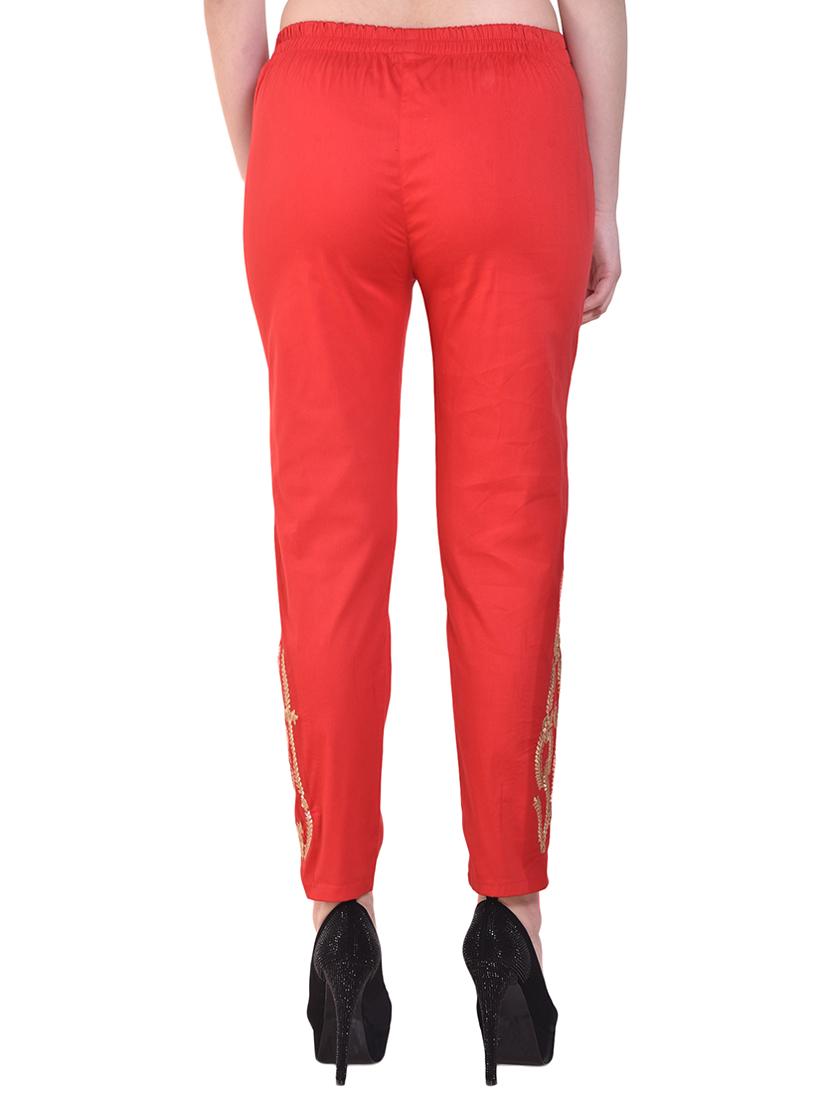 embroidered ankle length pant - 15877827 - Standard Image - 2