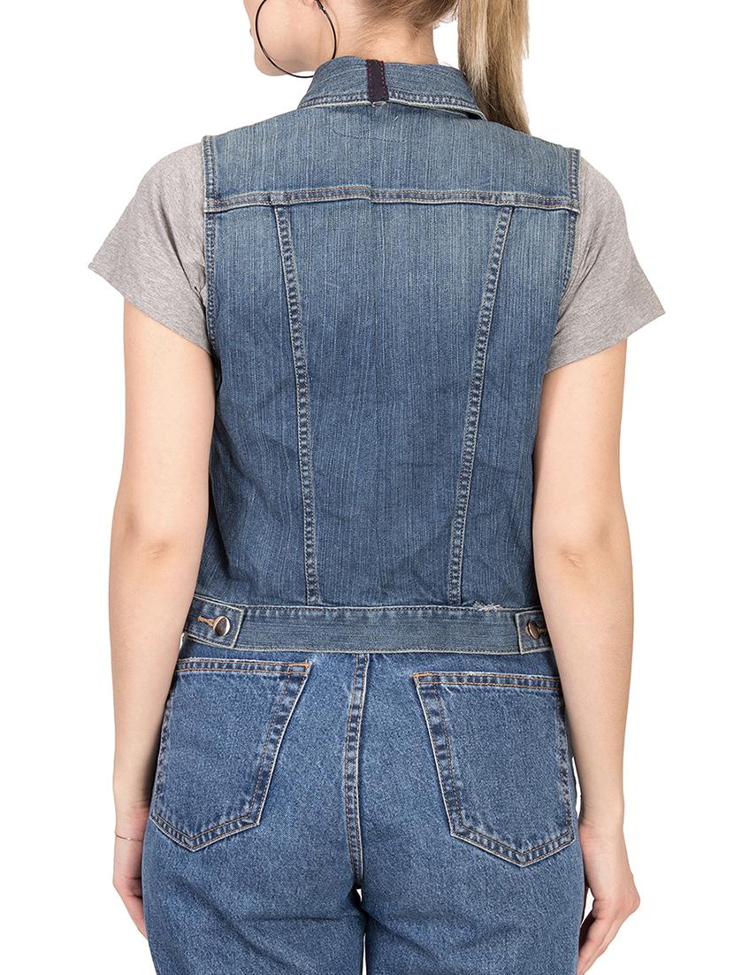 light blue front pocket detail denim jacket - 15878590 - Standard Image - 2
