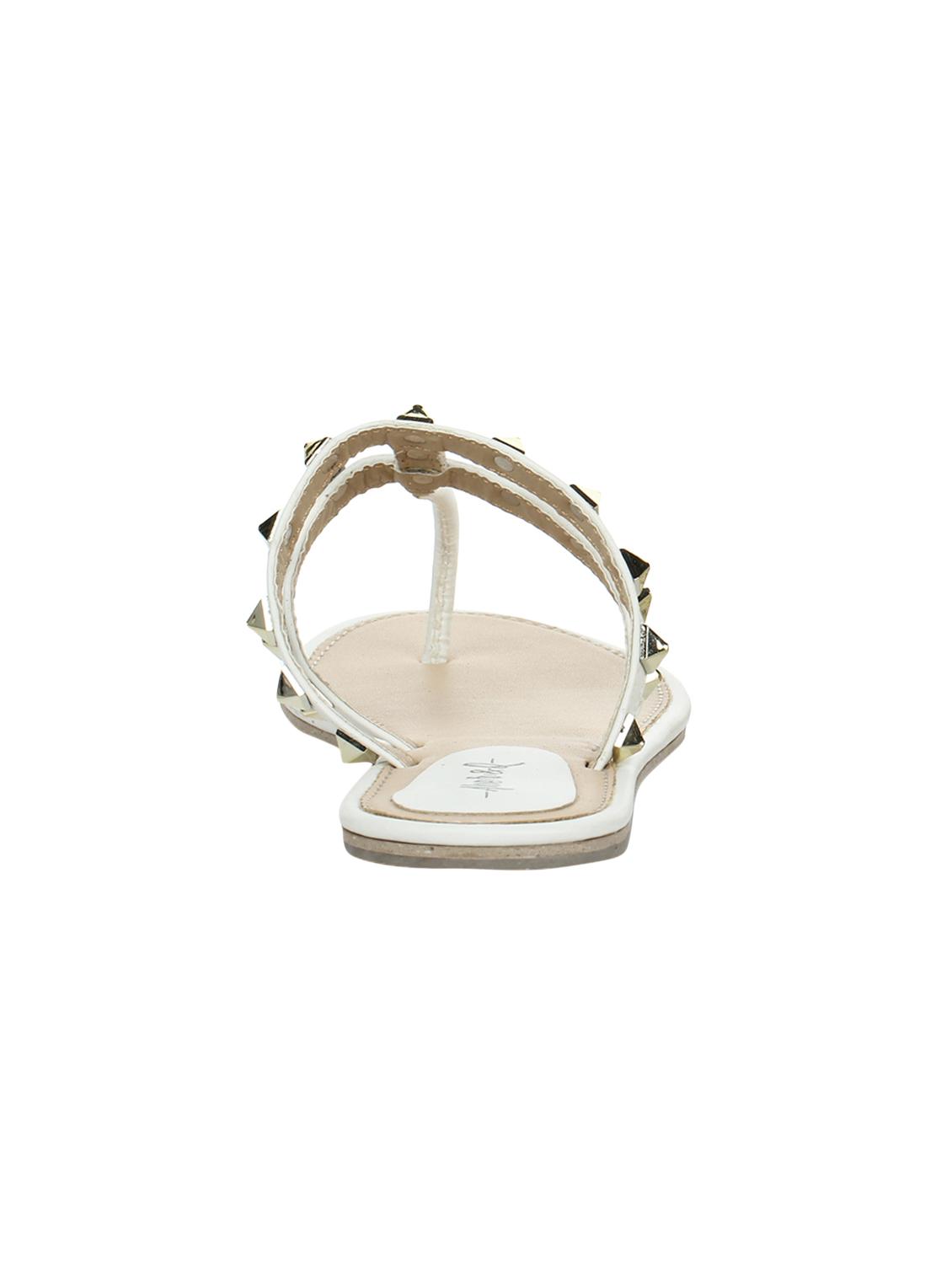 white t-strap sandals - 15881117 - Standard Image - 2