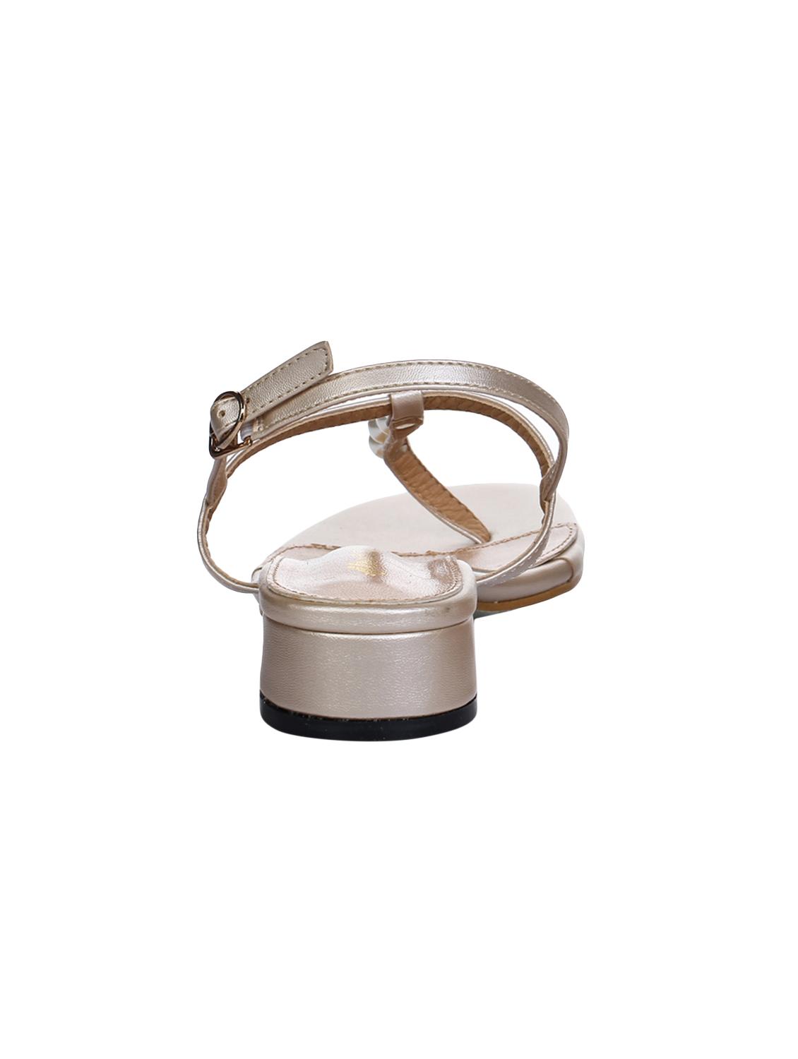 gold t-strap sandals - 15881128 - Standard Image - 2