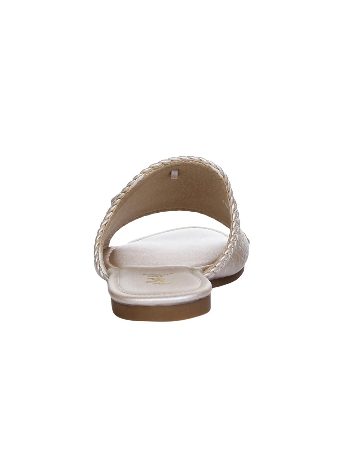 gold slip on sandals - 15881138 - Standard Image - 2