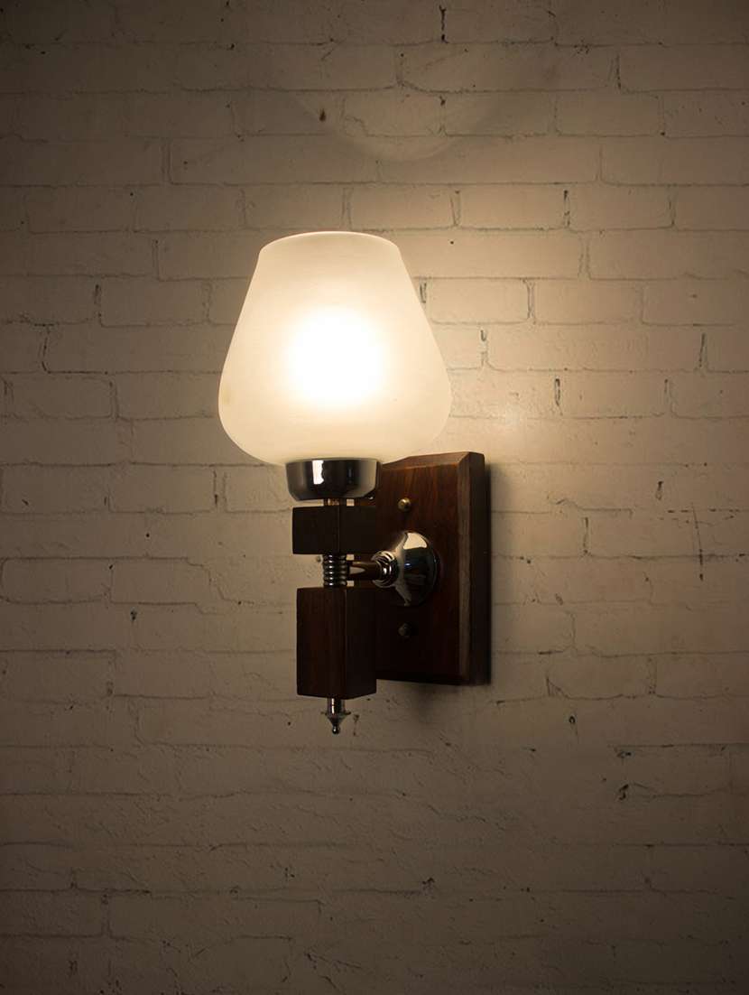 martin wood goblet glass single wall light