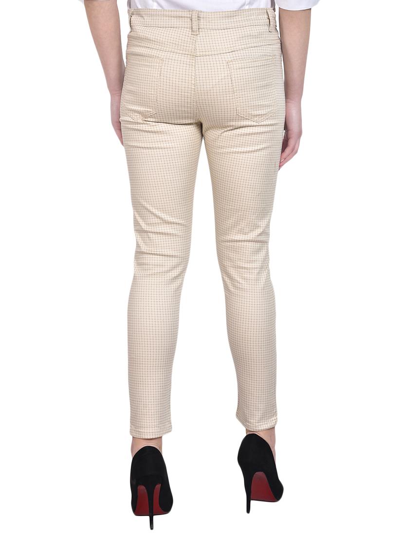 mid rise checkered chinos - 15883586 - Standard Image - 2