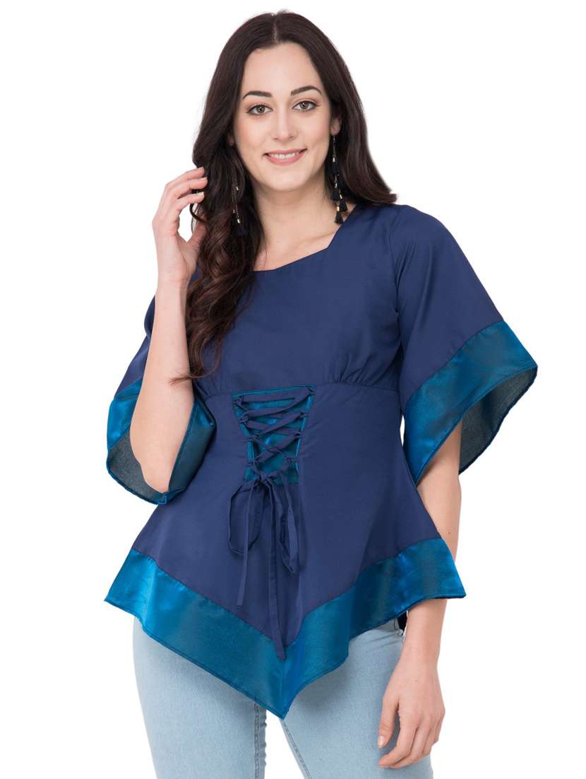 women's asymmetric square neck top