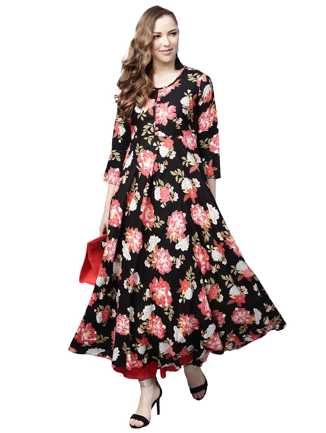 floral printed anarkali kurta