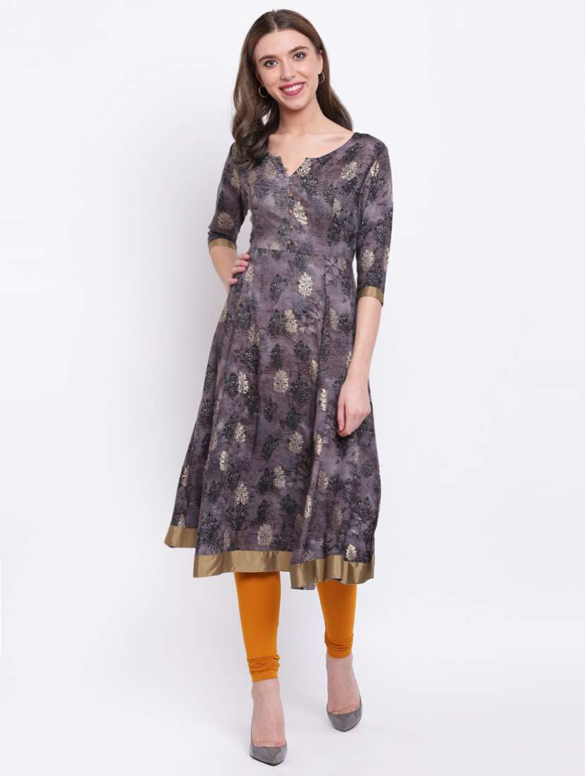 flared digital print kurta