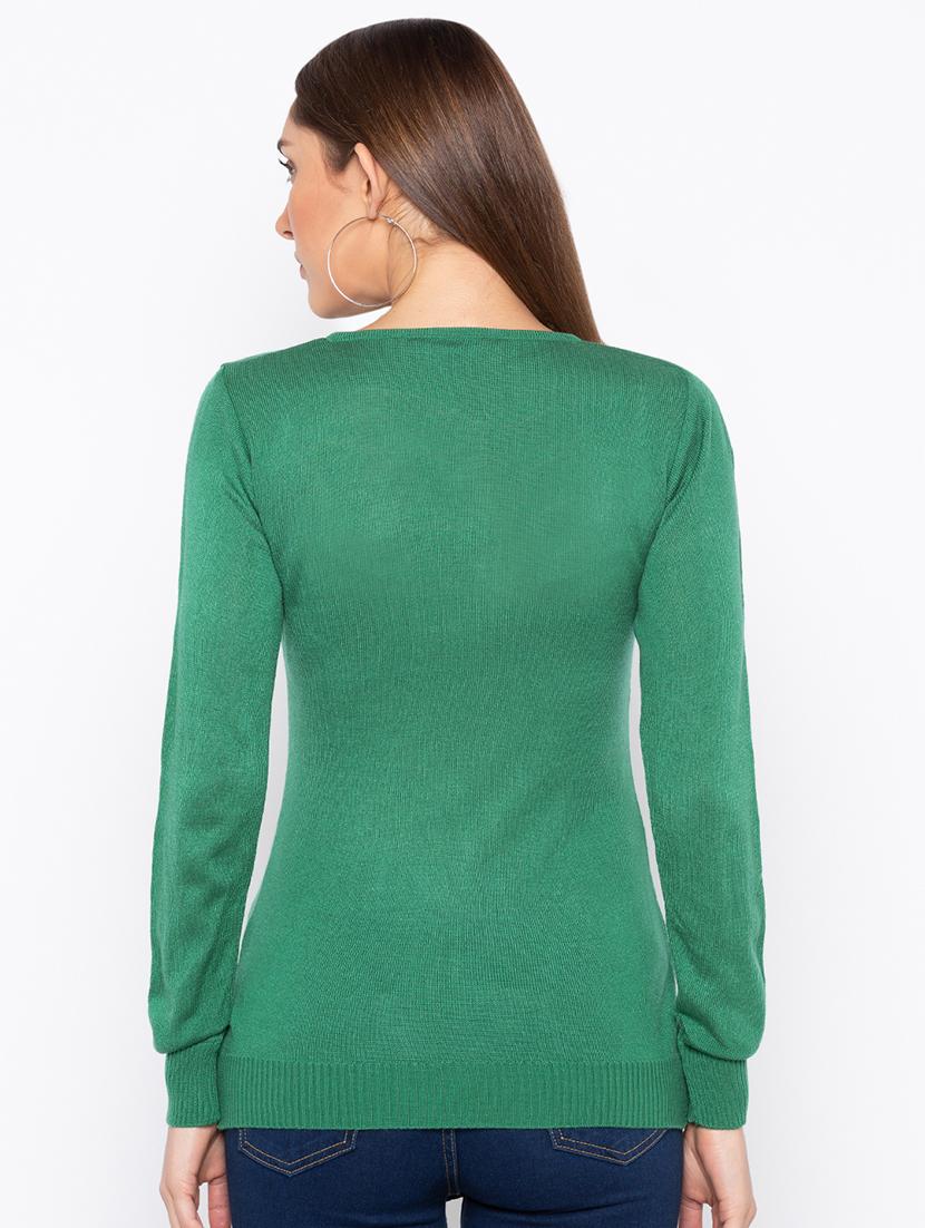 ribbed edge v-neck pullover - 15890349 - Standard Image - 2