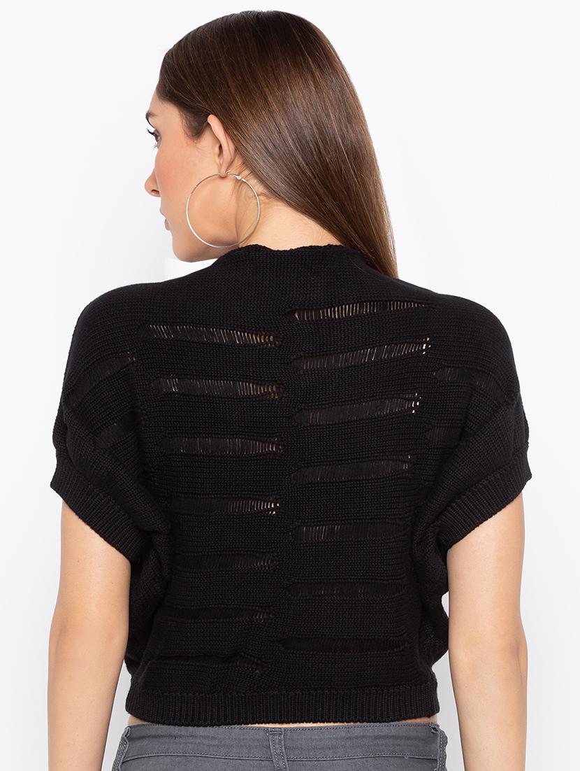 short sleeved cropped pullover - 15890352 - Standard Image - 2