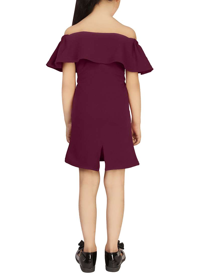 girls off shoulder frock - 15893044 - Standard Image - 2