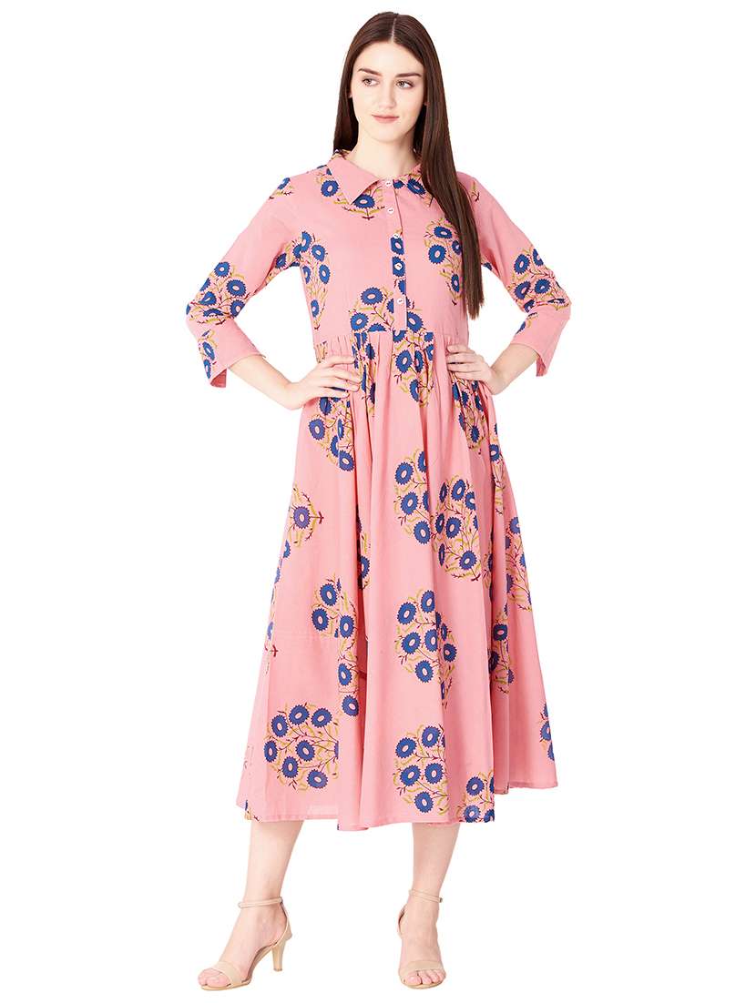 flared printed dress