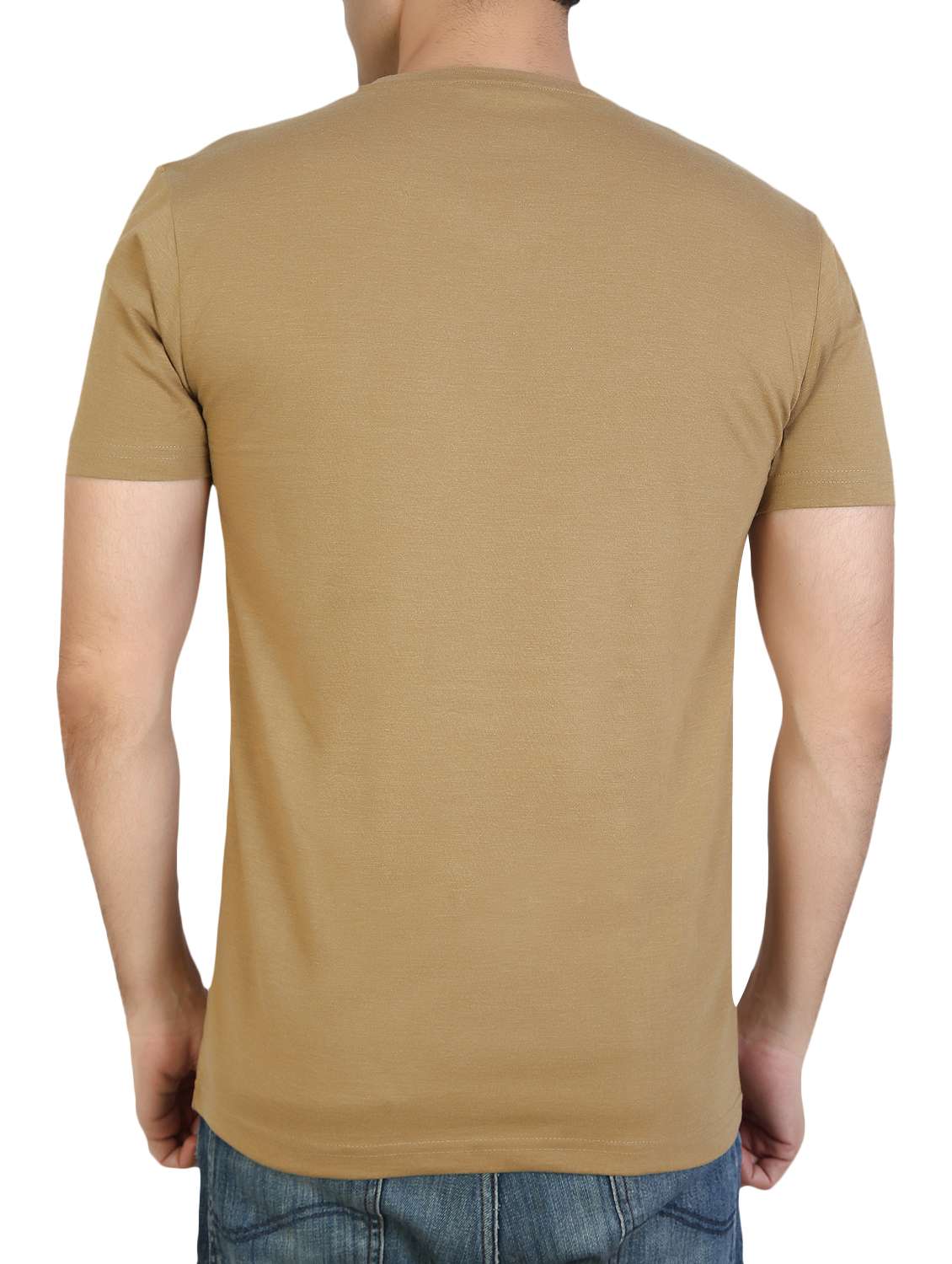 brown cotton blend t-shirt - 15893892 -  Standard Image - 2