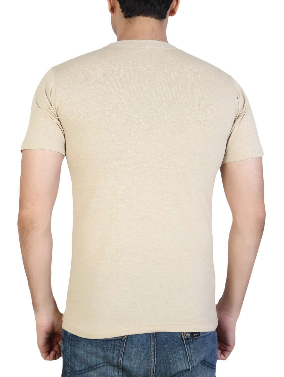 beige cotton blend t-shirt - 15894012 -  Standard Image - 2