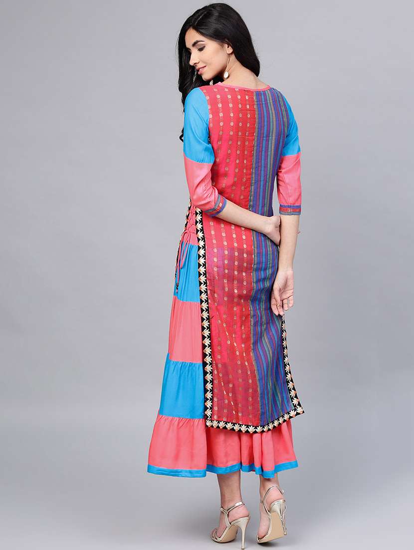 layered printed dress - 15894297 - Standard Image - 2