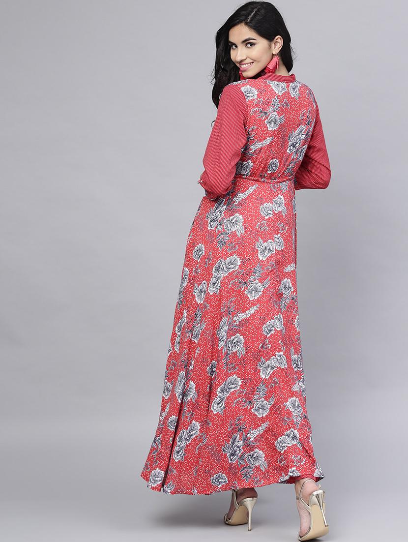 layered printed dress - 15894303 - Standard Image - 2