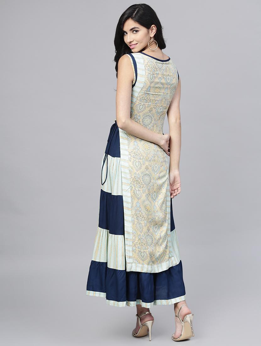 layered motifs dress with tassels - 15894326 - Standard Image - 2