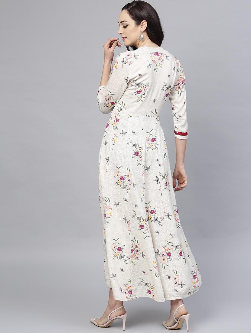 flared printed dress - 15894328 - Standard Image - 2
