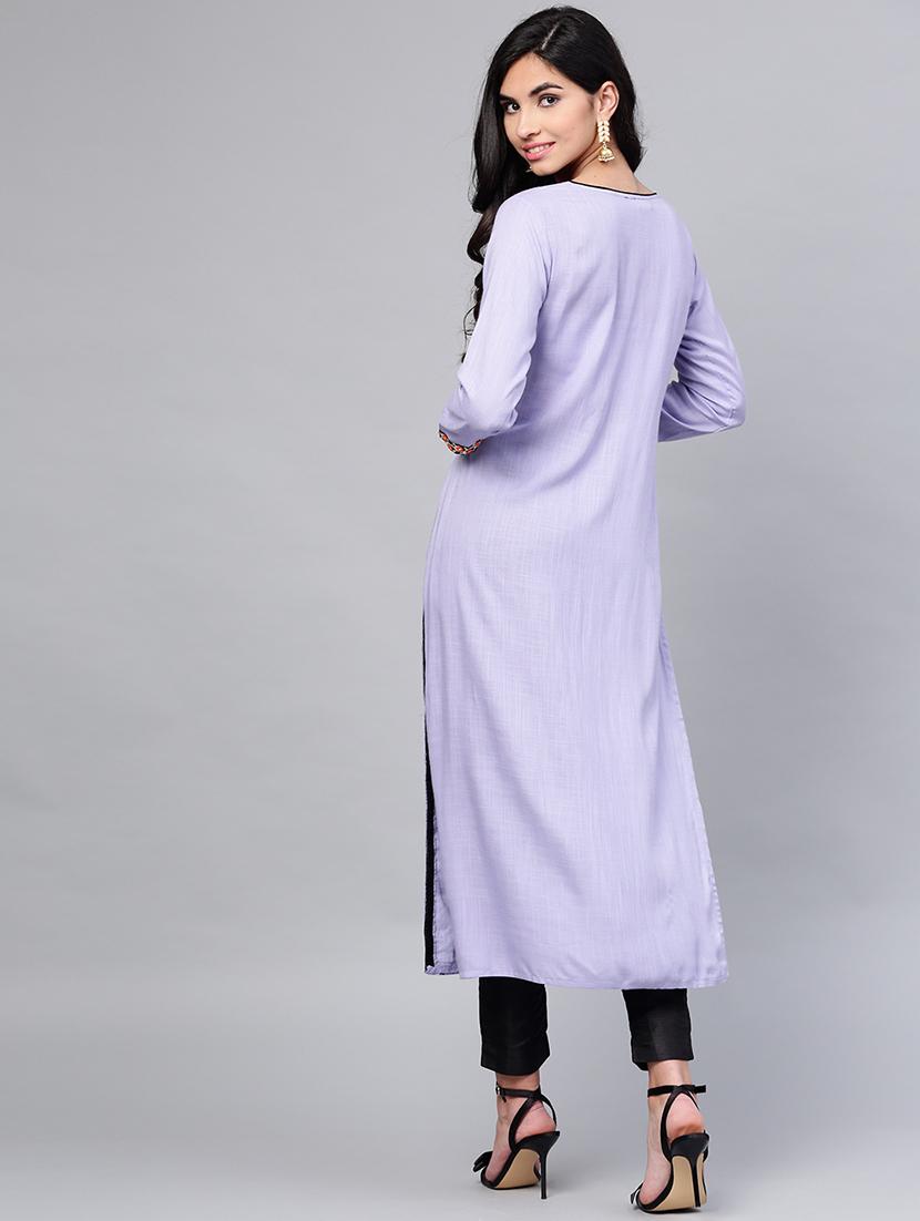 straight printed kurta - 15894337 - Standard Image - 2