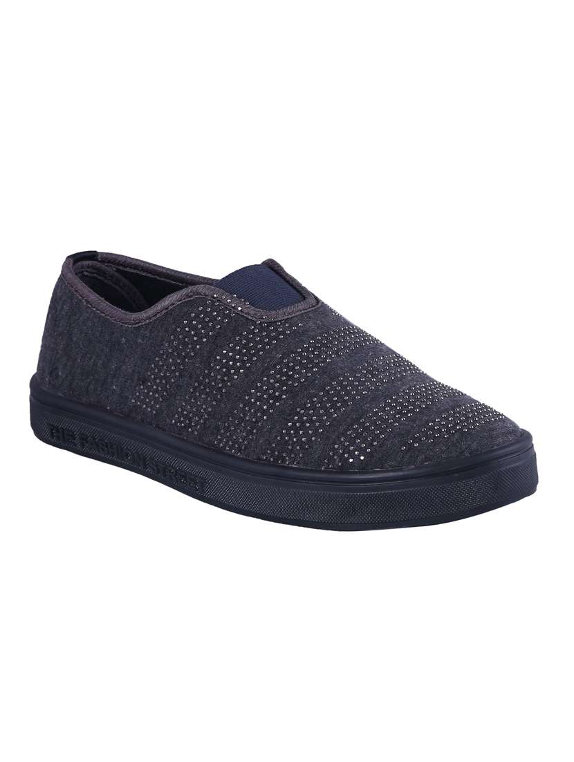 grey slip on casual shoes