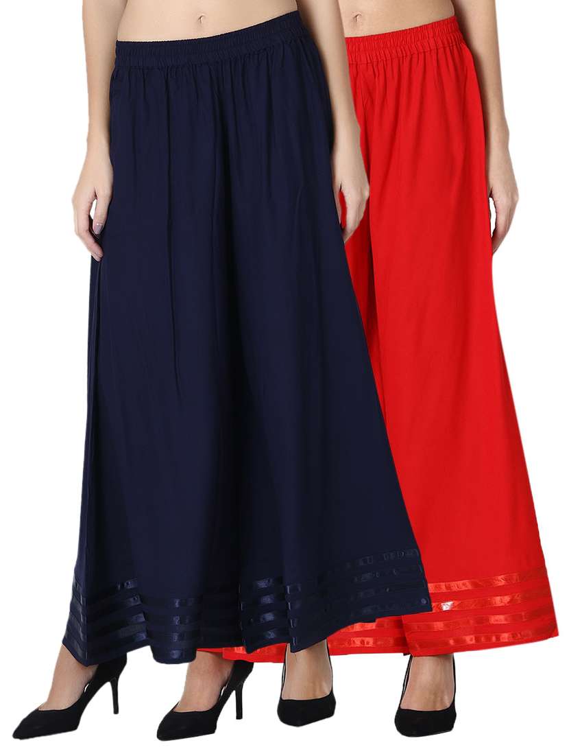 set of 2 flared palazzos