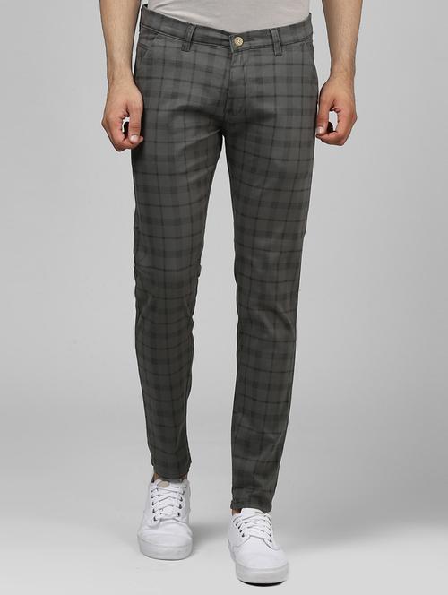 grey cotton chinos - 15901348 - Standard Image - 0