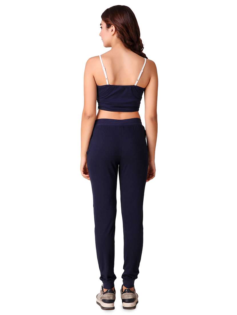 crossover crop top & jogger set - 15901583 - Standard Image - 2