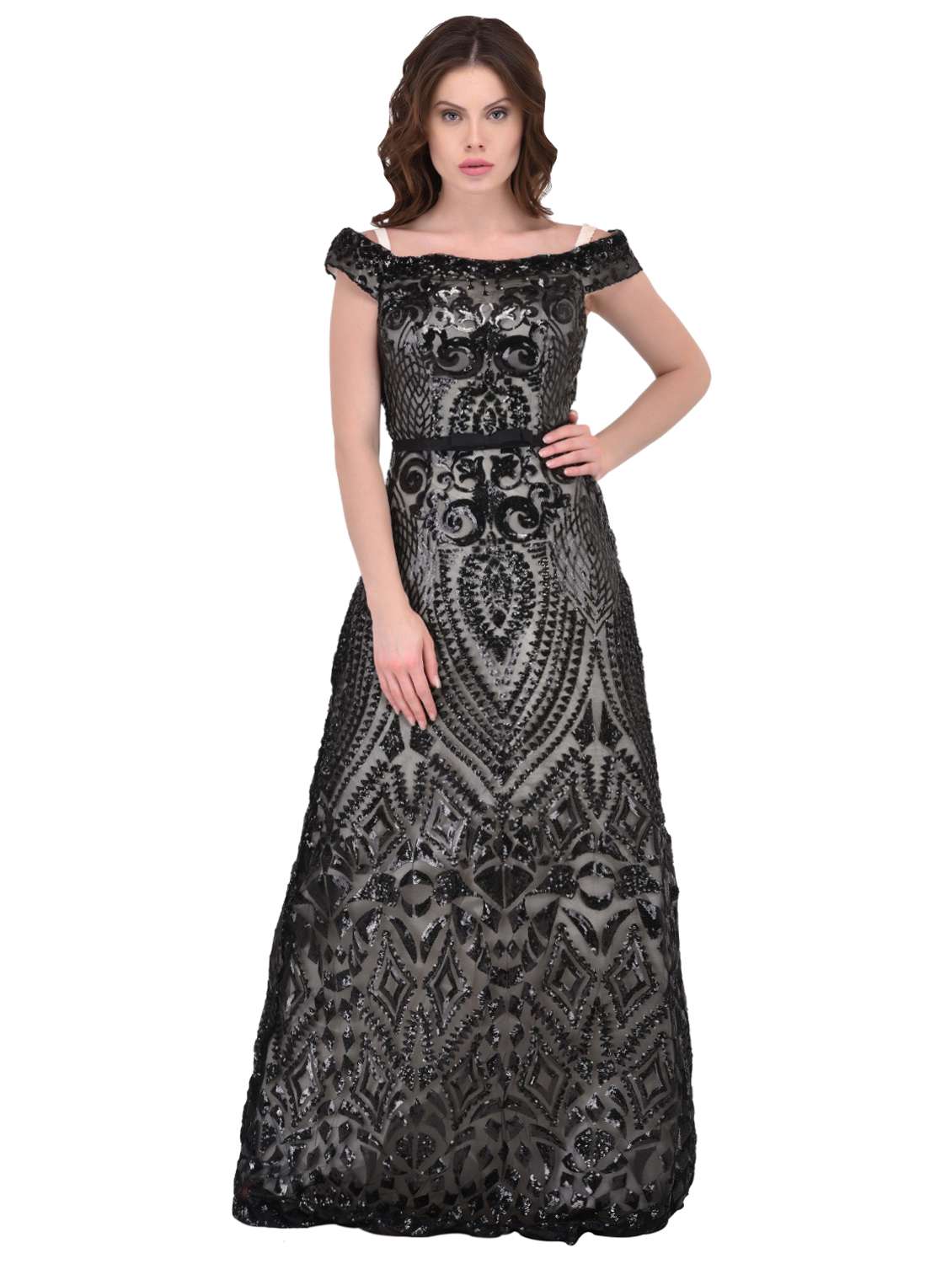 women's fit & flare maxi dress