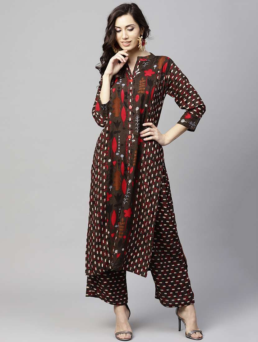 printed kurta with palazzo set