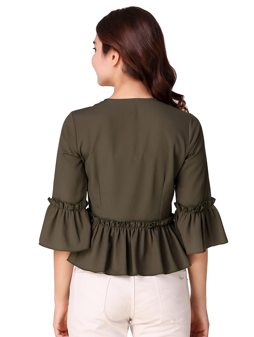 frill detail button up top - 15903250 - Standard Image - 2