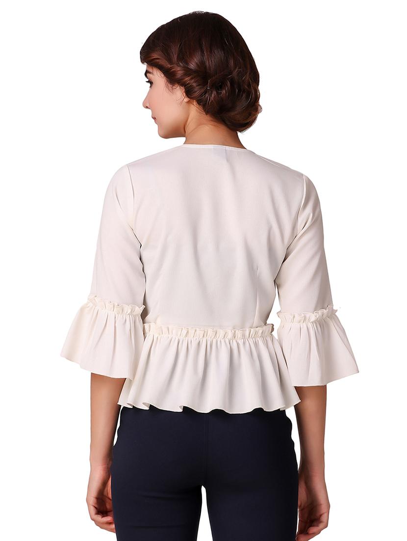 frill detail button up top - 15903279 - Standard Image - 2