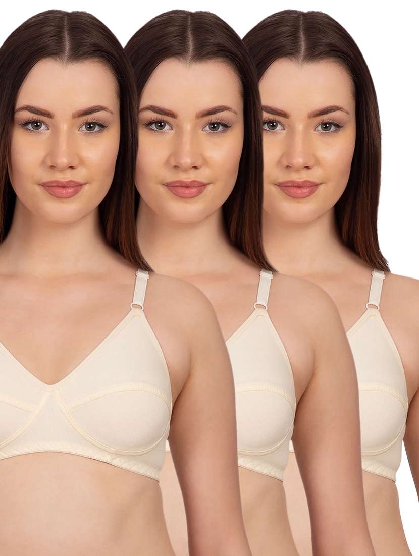set of 3 solid t-shirt bras