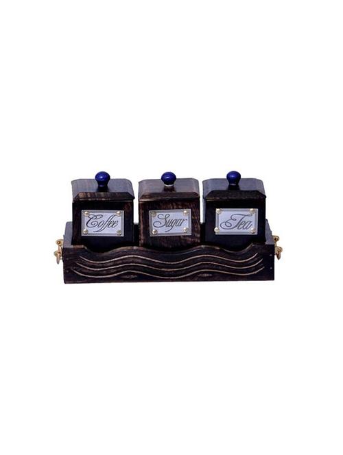 tea, coffee & sugar jar set and tray - 15906713 -  Standard Image - 0