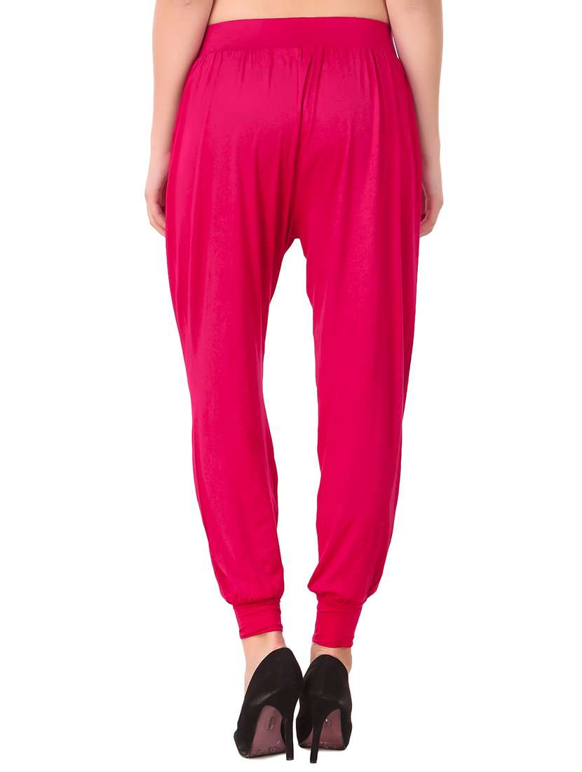 pink solid harem pants - 15906890 - Standard Image - 2