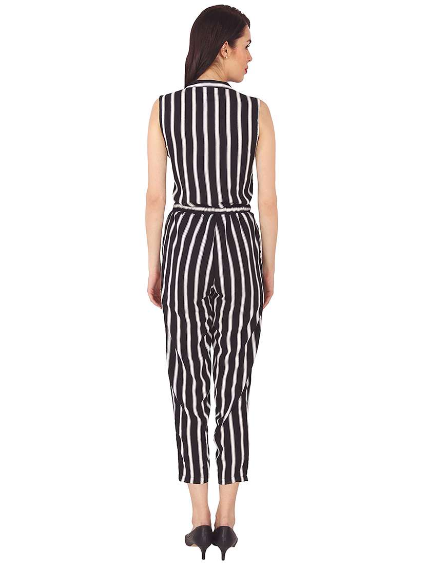 striped elasticated waist jumpsuit - 15909683 - Standard Image - 2
