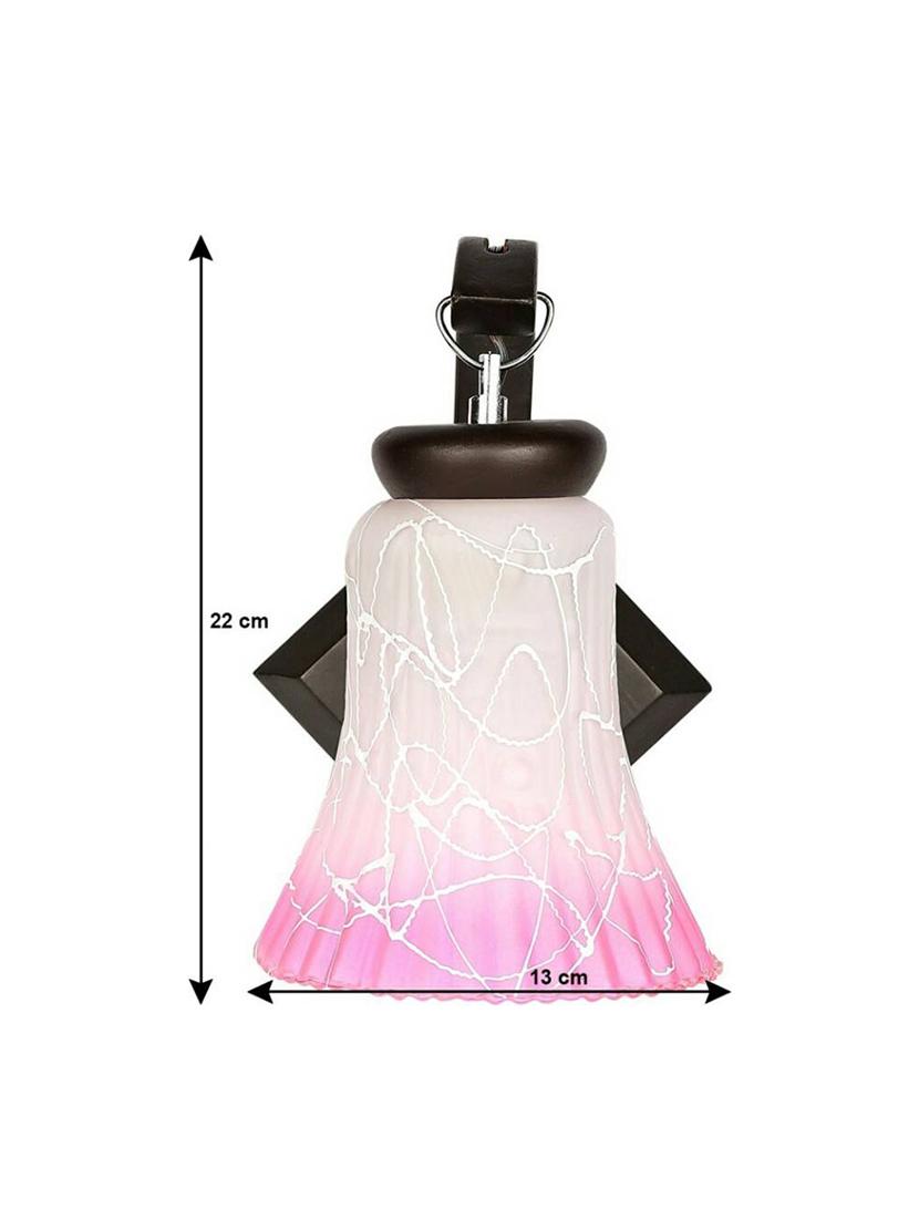 lakshya colorful decortive scone glass wall lamp light with stylish wooden fitting dx24 - 15910387 - Standard Image - 2