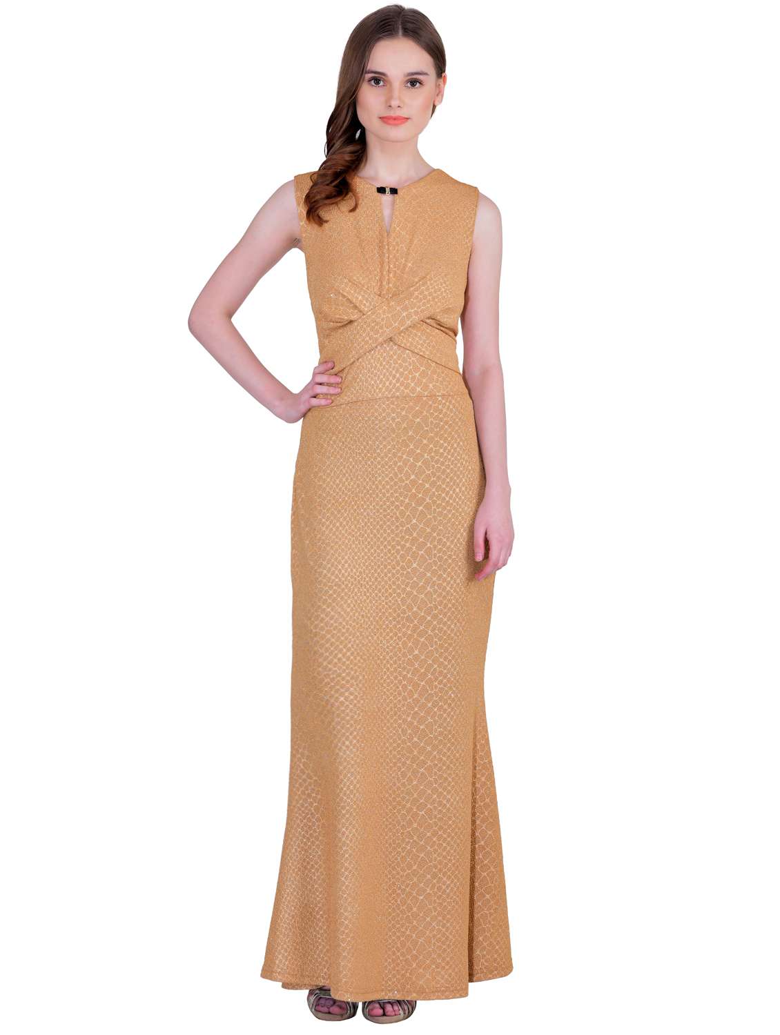 women's fit & flare self design dress