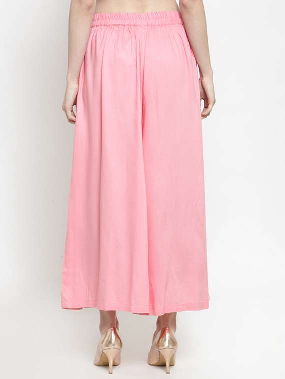 Mid Waist Flared Palazzo