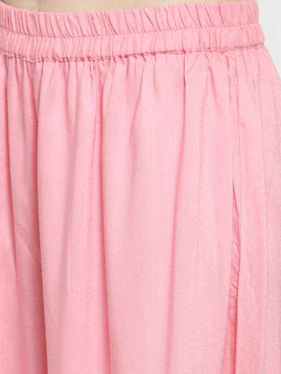 Mid Waist Flared Palazzo