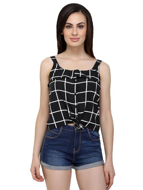 women's crop square neck top - 15912290 -  Standard Image - 0
