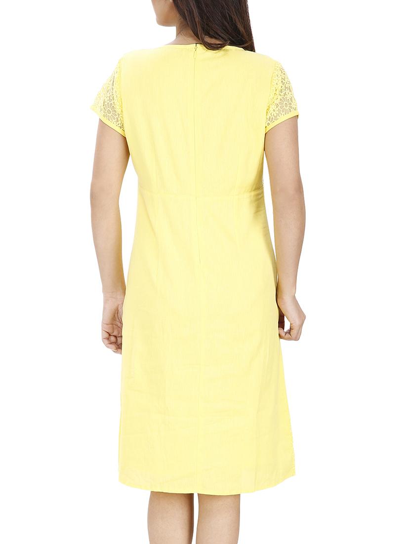 embroidered mesh a-line dress - 15912996 - Standard Image - 2