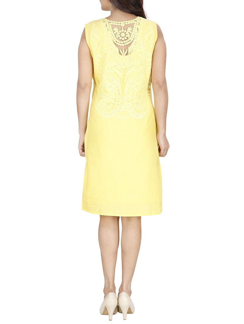 lace detail a-line dress - 15913006 - Standard Image - 2