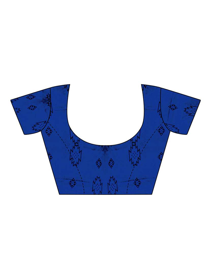 ethnic motif printed saree with blouse - 15913323 - Standard Image - 2