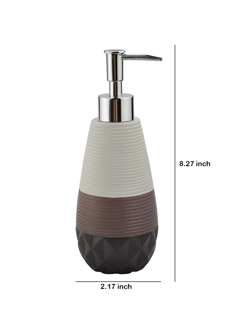 Bathroom Set 4 Piece, Bath Set Collection Of Liquid Soap Dispenser, Toothbrush Holder, Tumbler And Soap Dish By Shresmo